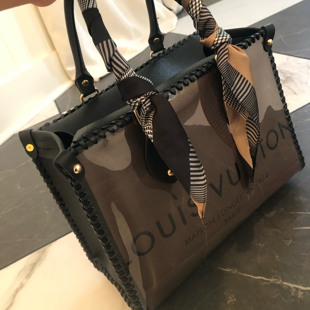 LOUIS VUITTON repurposed shopping bag